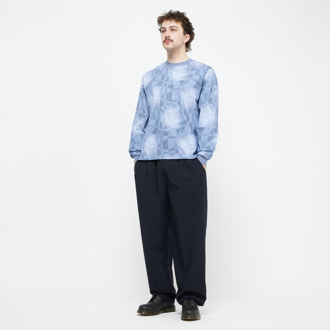 Longsleeve Dime Abstract static blue
