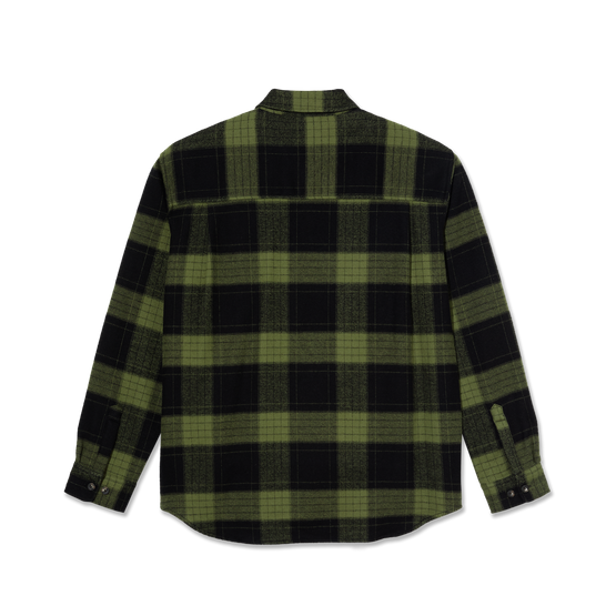 Polar Mike LS-Shirt Flannel army green