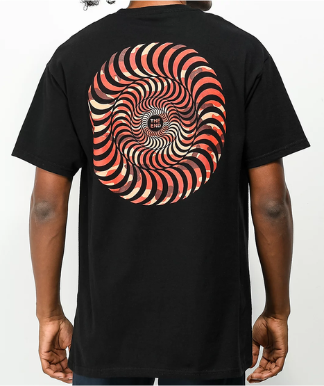 Koszulka Spitfire Classic Came Swirl Logo (Black/Red)