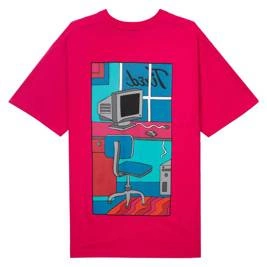 Tired Workstation Pocket Tee (Pink)