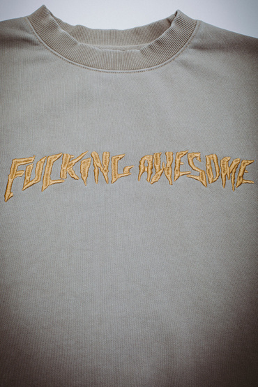 crewneck Fucking Awesome Distressed Stamp Crew (Brown)