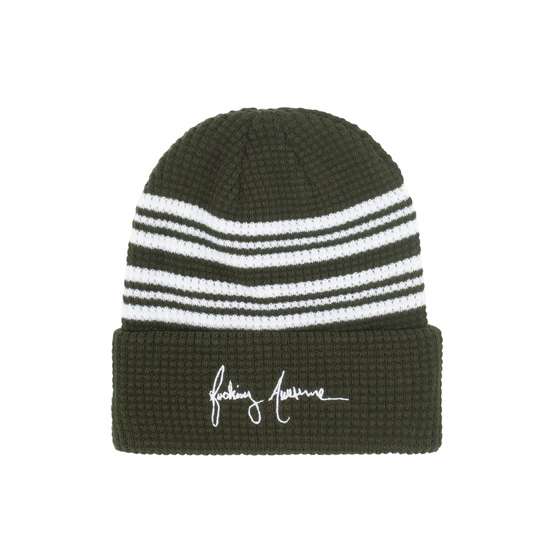 czapka Fucking Awesome - Cursive Waffle Cuff Beanie (Green)