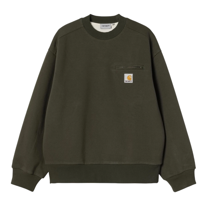 bluza Carhartt WIP Detroit Sweat olive stone washed