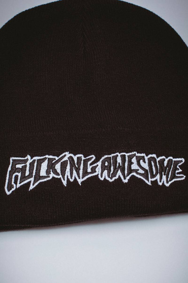 Fucking Awesome Stamp Cuff Beanie (Black)