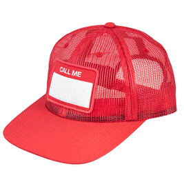 czapka Call Me 917 - Hello My Name Is Trucker Hat (Red)