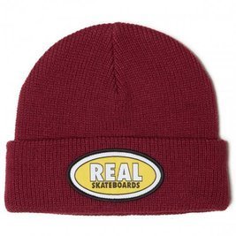 czapka Real Oval Beanie - Dark Red/Yellow