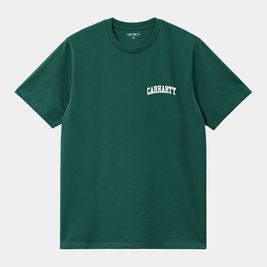 koszulka Carhartt WIP S/S University Script T-Shirt (Chervil / White)