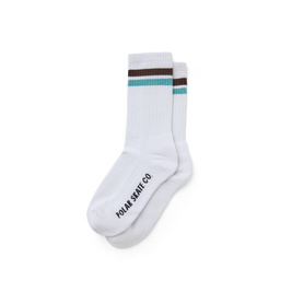 skarpetki polar stripe socks white/brown/mint