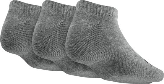  nike sb no-show skateboarding sock (3 pair) dk grey heather/black