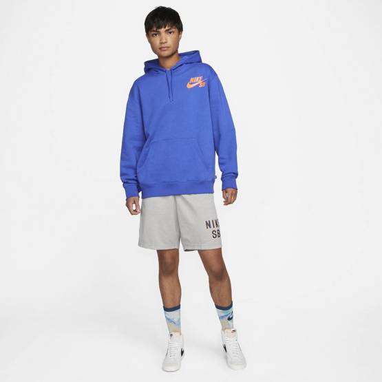 Bluza Nike Sb Icon Pullover Skate Hoodie Game Royal/total Orange