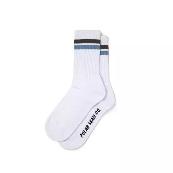 Skarpetki Polar Stripe Socks White / Brown / Blue