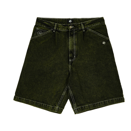 Szorty Magenta OG Denim Long shorts dyed green 