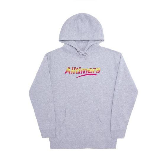 bluza Alltimers -EMBROIDERED WAVE ESTATE HOODY HEATHER GREY