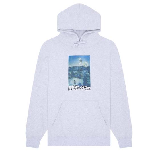 bluza Fucking Awesome - Helicopter Hoodie Heather Grey