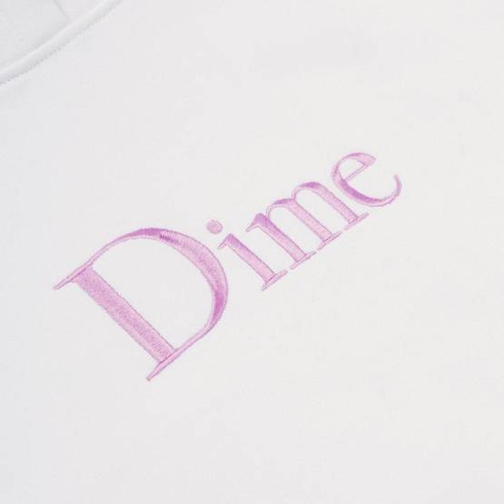bluza dime classic embroidered hoodie white
