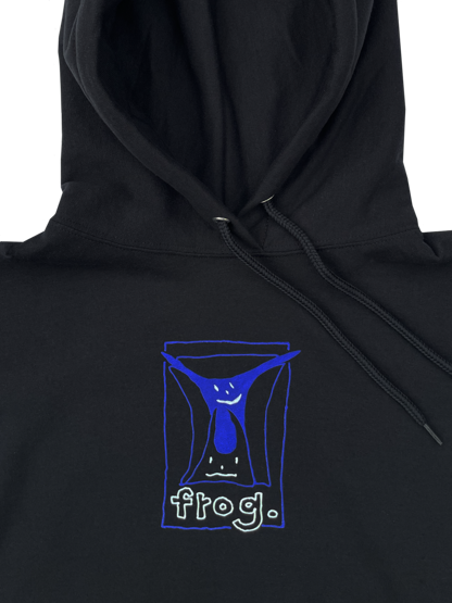 bluza frog jumpy punk logo hoodie black