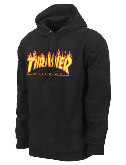 bluza thrasher hood flame black