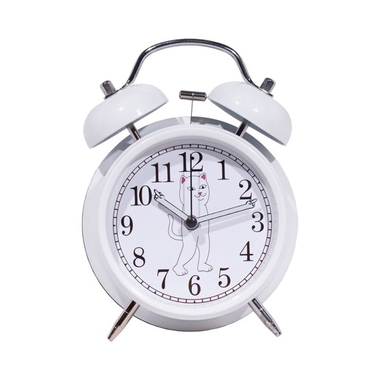 budzik ripndip fucking late custom alarm clock white