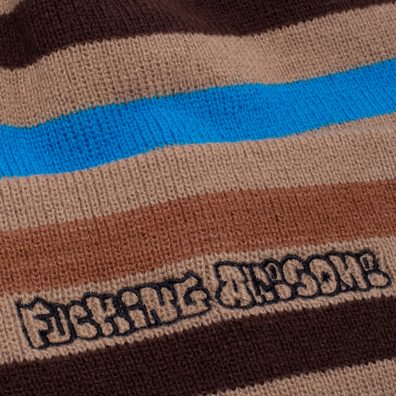 czapka Fucking Awesome - Wanto Striped Cuff Beanie (Brown)