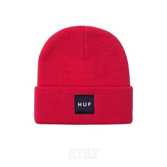 czapka HUF Essentials Box Logo Beanie cyber red