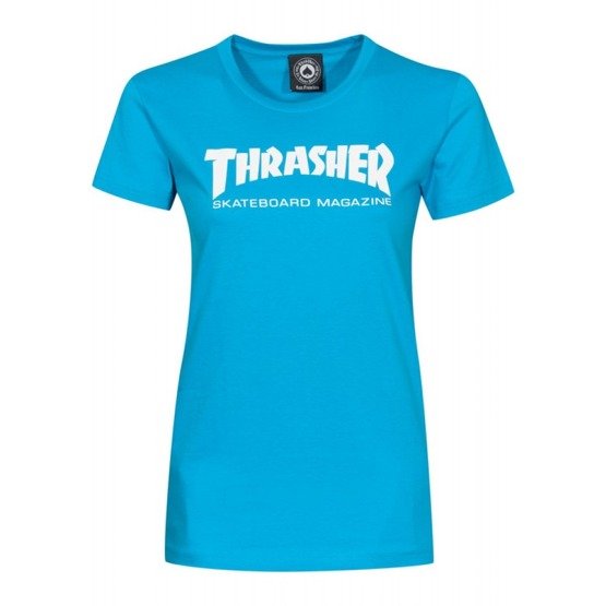 kkoszulka thrasher girl mag logo teal blu