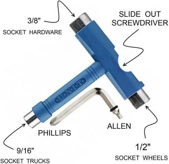 klucz Unit skate tool blue
