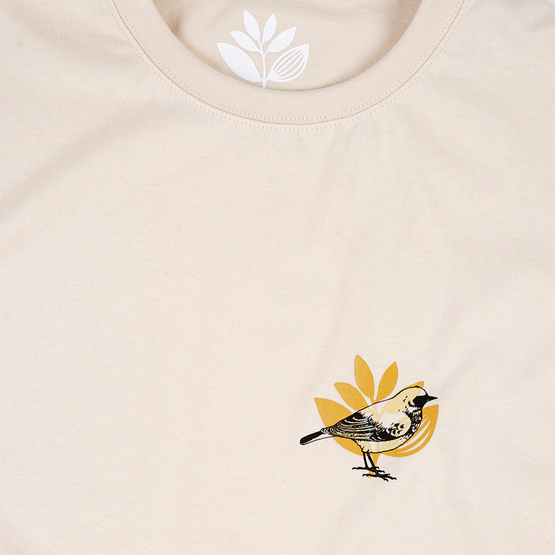 koszulka Magenta Bird Plant Tee - Natural