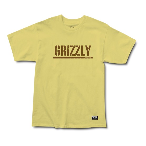 koszulka grizzly og stamp s/s tee banana/brown