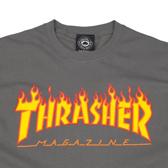 koszulka thrasher flame logo grey