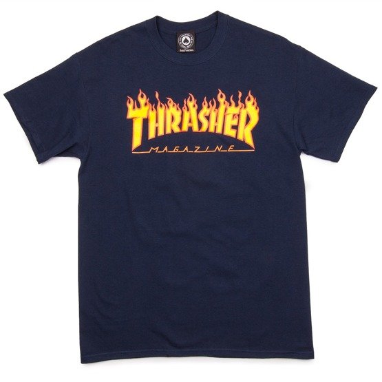 koszulka thrasher flame navy blue
