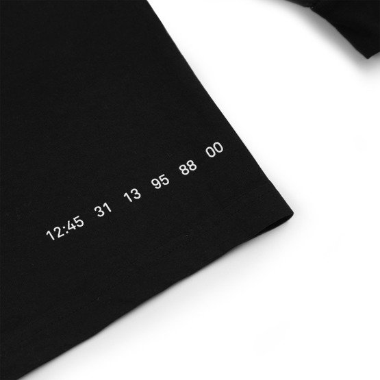 longsleeve numbers l/s miltered logotype t shirt - black
