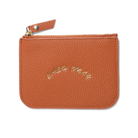 portfel Cash Only Leather Zip Wallet (Tan)