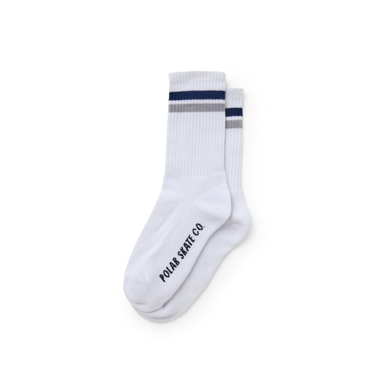 skarpetki polar stripe socks white/navy/grey