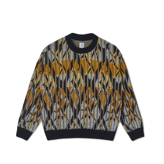 sweter polar paul knit sweater black/yellow