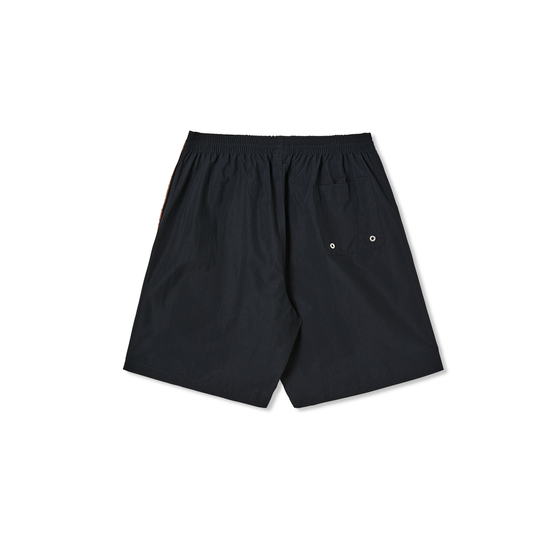 szorty Polar Square Stripe City Swim Shorts (Black / Brown)
