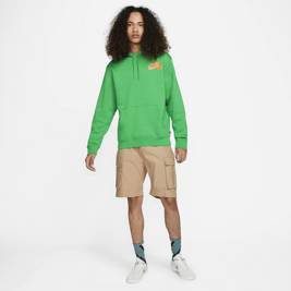 Bluza Nike Sb Icon Pullover Skate Hoodie Lucky Green/total Orange
