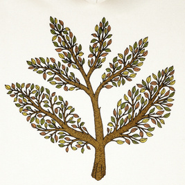 bluza Magenta Tree Plant Hoodie ( Natural)