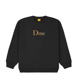 bluza dime classic embroidered crewneck black