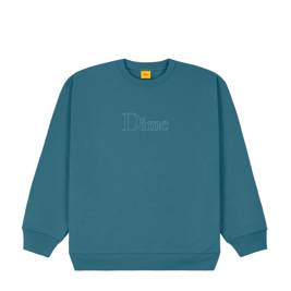 bluza dime classic outline crewneck real teal