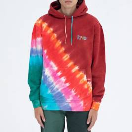 bluza ripndip og prisma embroidered hoodie red 