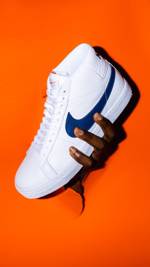 buty Nike SB BLAZER MID ORANGE LABEL ISO - WHITE / NAVY