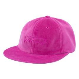 czapka Fucking Awesome Outline Drip Unstructured Velvet Strap Back Pink