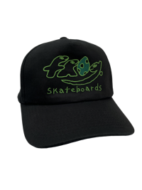 czapka frog dino logo 5-panel black