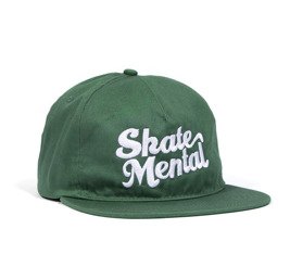 czapka skate mental script logo green