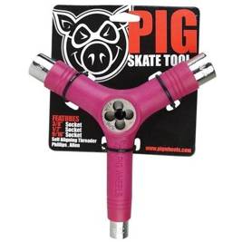 klucz -Pig Skateboard Tool Transparent Pink