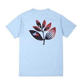 koszulka magenta surreal plant tee light blue