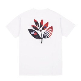 koszulka magenta surreal plant tee white