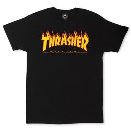 koszulka thrasher flame logo black