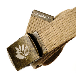 pasek magenta plant clip belt beige