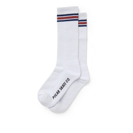 skarpetki polar stripe socks long white/navy/rust
